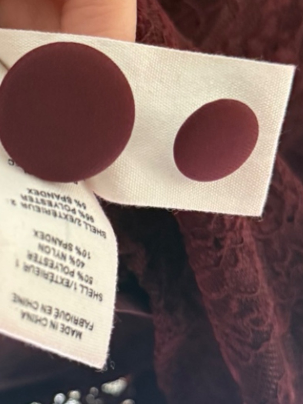 NWT Avec Les Filles Burgundy Lace Tuxedo Blazer XS - Picture 6 of 8